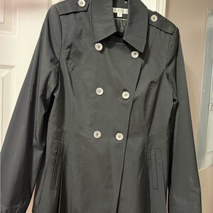 Via Spiga Short Black Rain Jacket